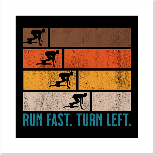 Run Fast Turn Left Sprint Dash Runners 100m 200m 400m Gift Wall Art by grendelfly73